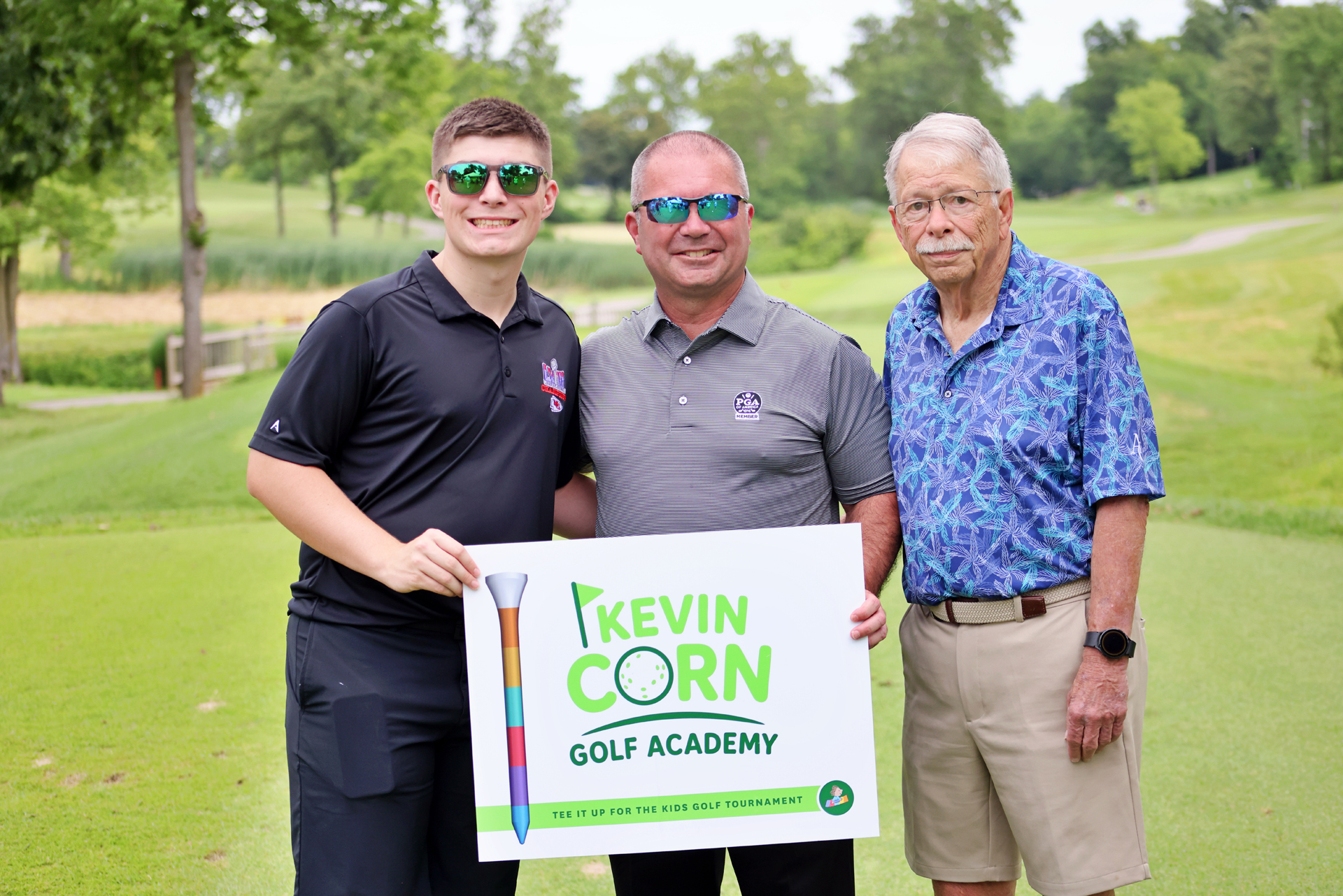 Kevin Corn with his son, Carson Corn, and his father, John Corn
