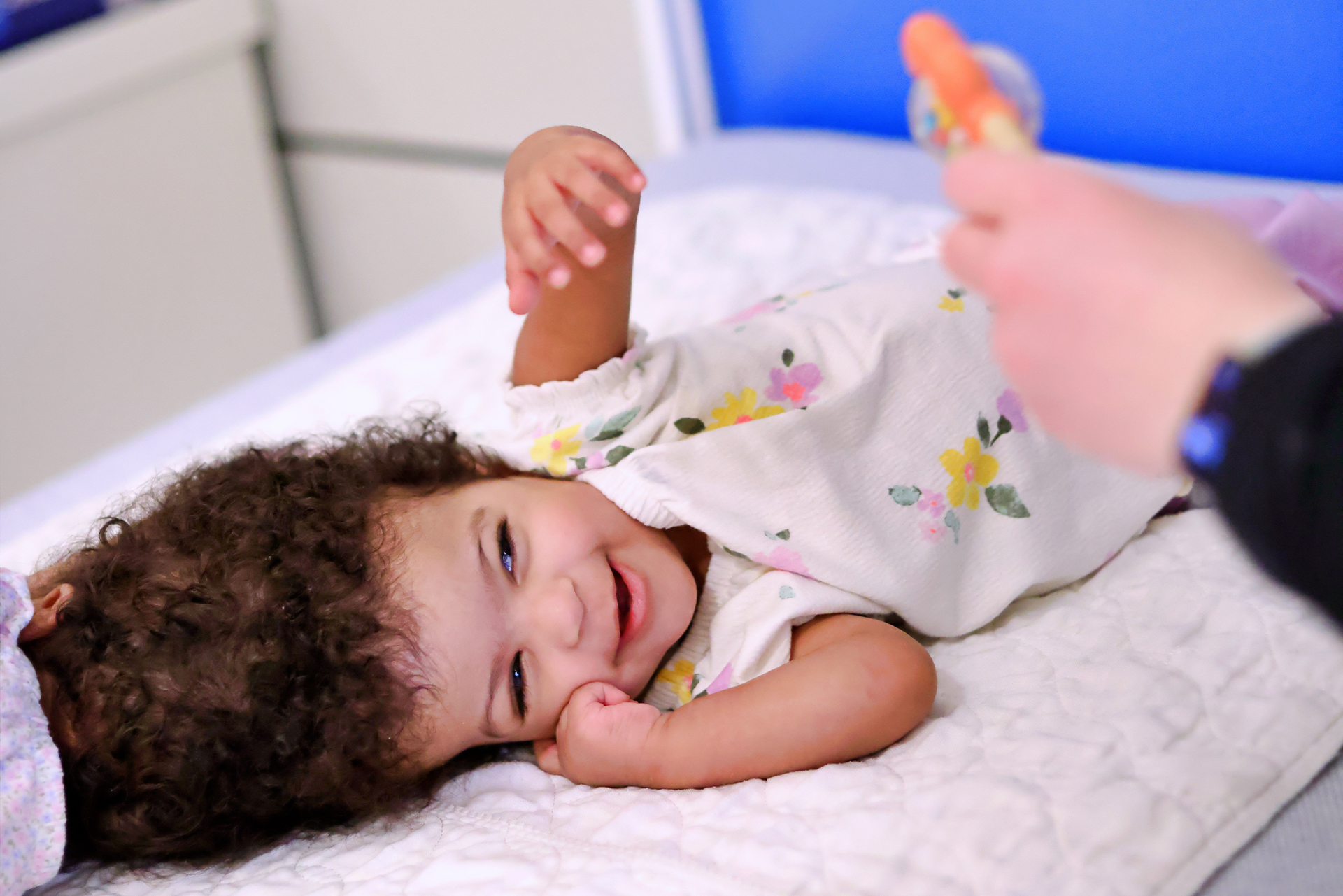 Conjoined twins first checkup upon arrival at Ranken Jordan